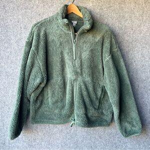 Women’s Green Fleece Sweater